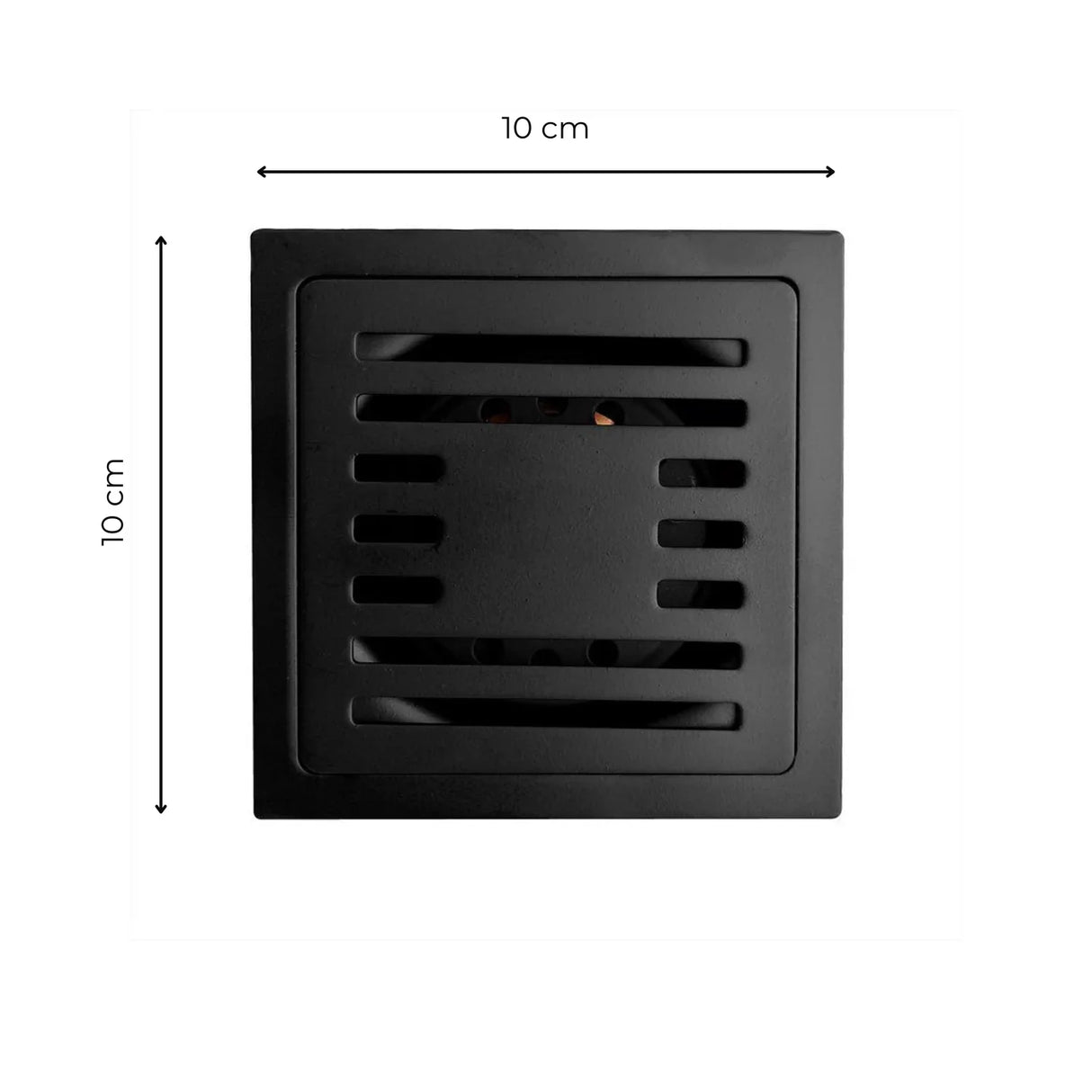 Rejilla Lujo 10 x 10 cm Anti Olores Bronce-Aluminio Negro