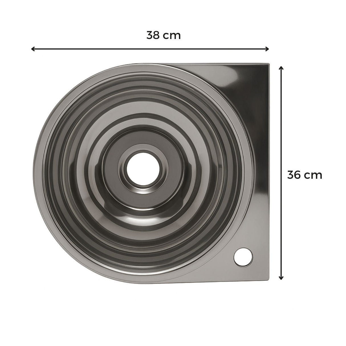Lavamanos Plataforma Acero Inoxidable 36x38cm Pared