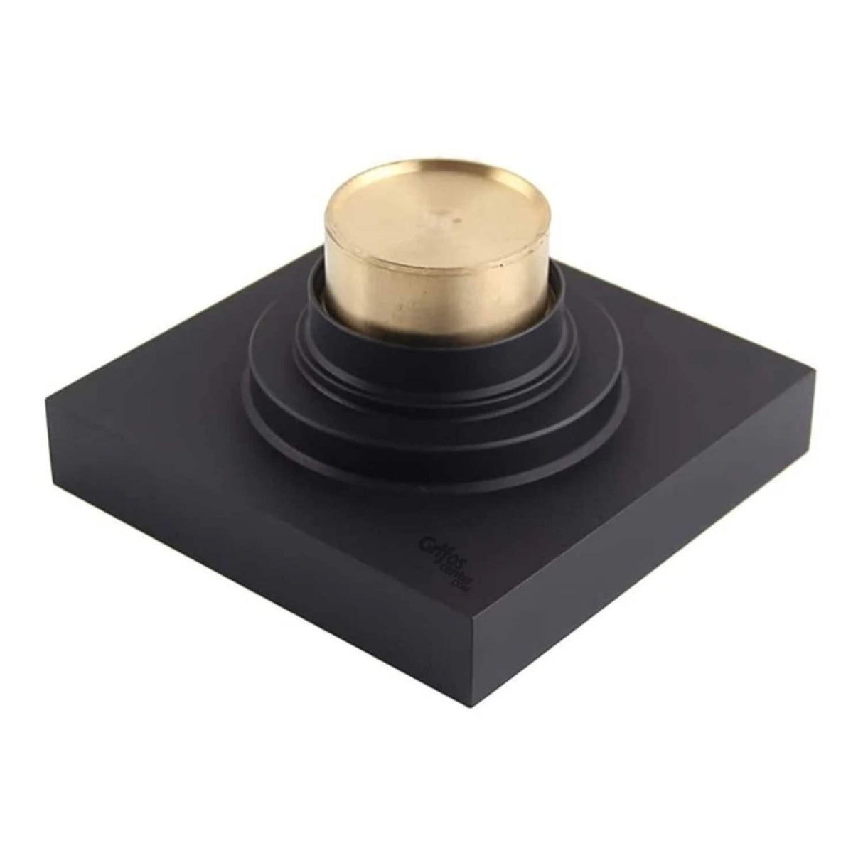 Rejilla De Piso Cuadrada Negro Mate Invisible Vintage 10 x 10 cm