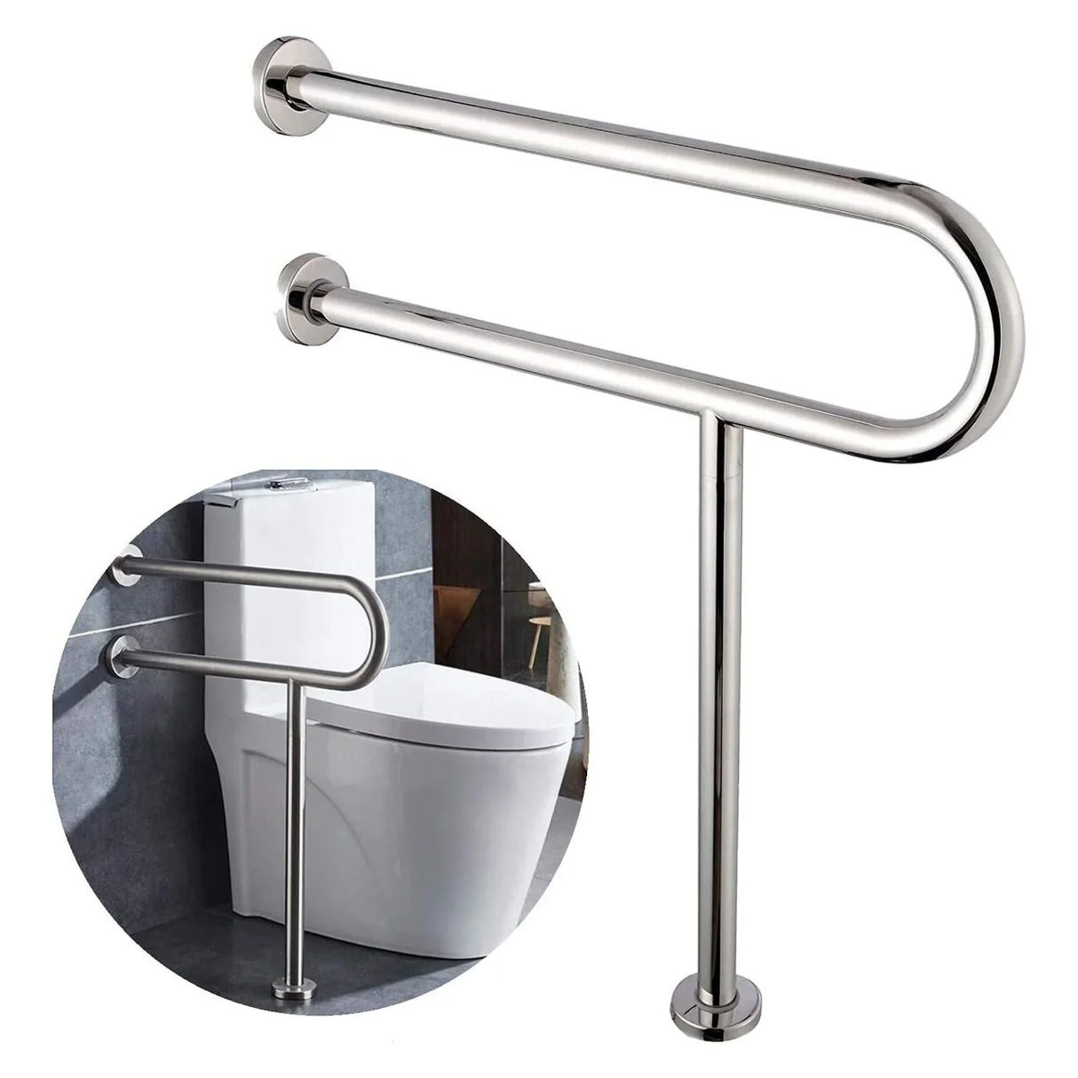 Barra De Seguridad En P Apoyo Sanitario Acero Inoxidable 304 Alta Calidad Institucional