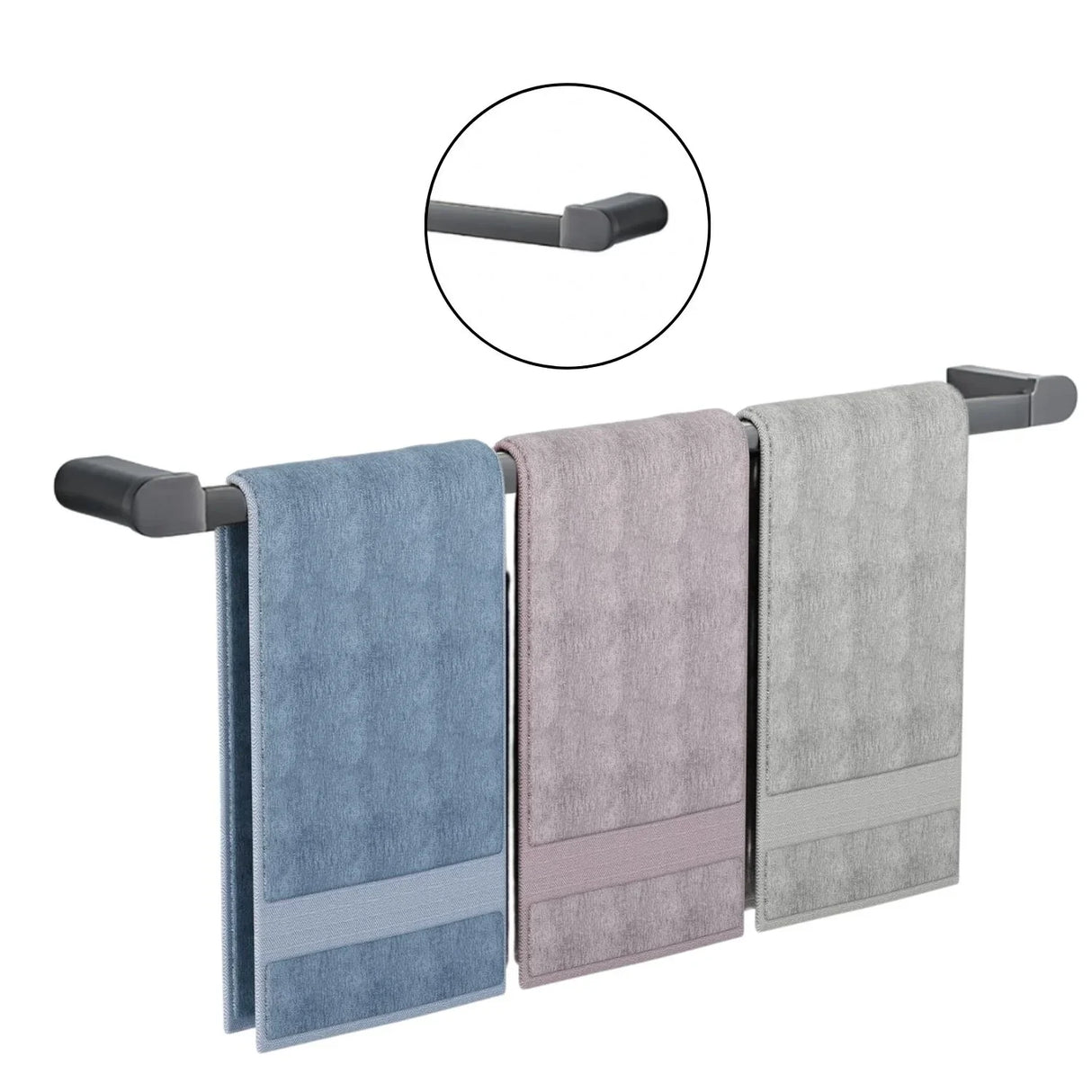 Toallero Barra Gris Níquel Antihuellas Kassel