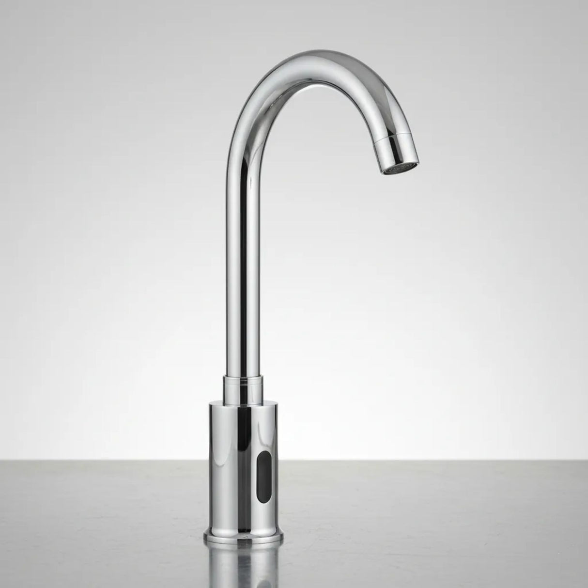 Grifería Sensor Lavamanos Cuello Alto Infrarrojo Hibrida Cro