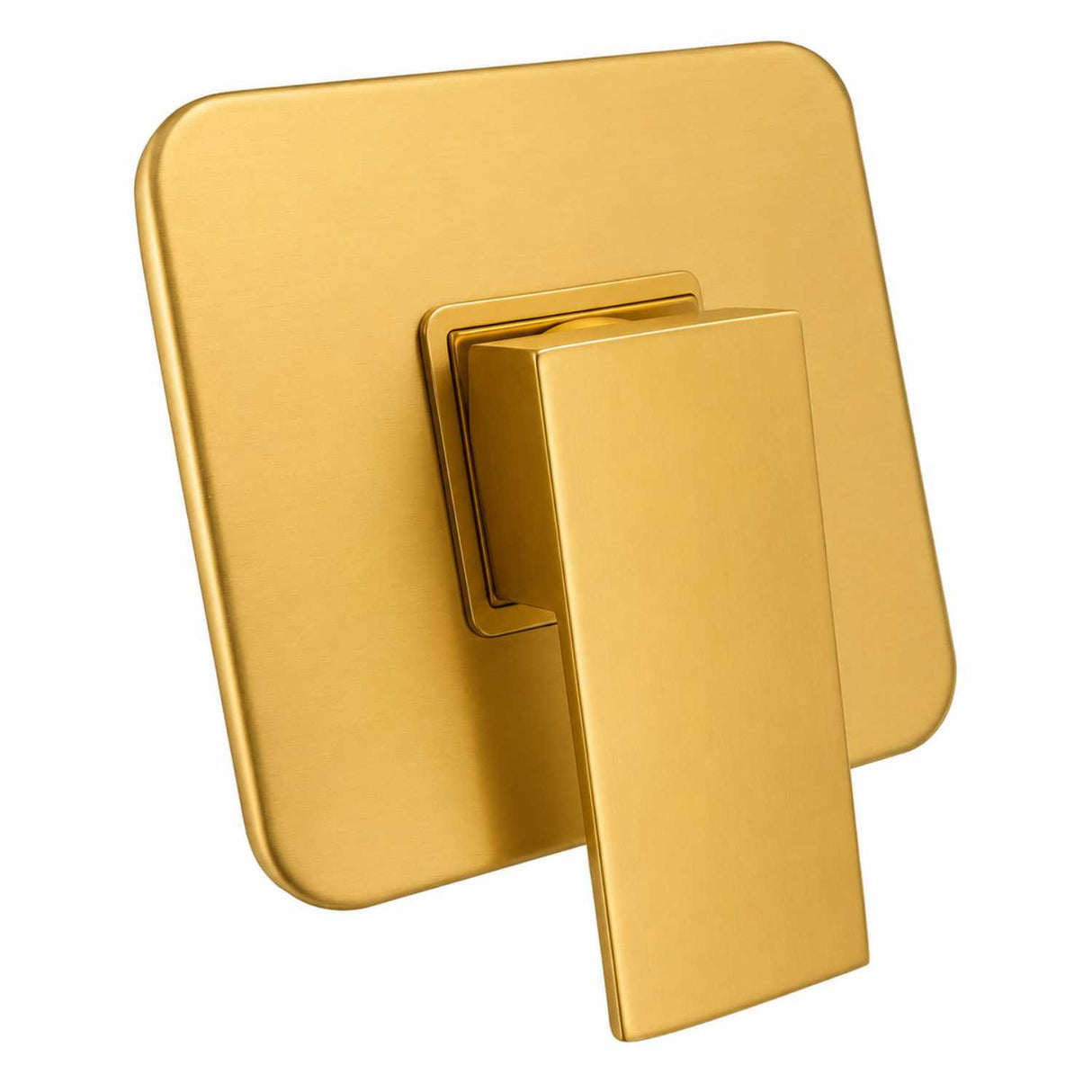Monocontrol Ducha Cuadrado Oro 12 cm Empotrado para Baño