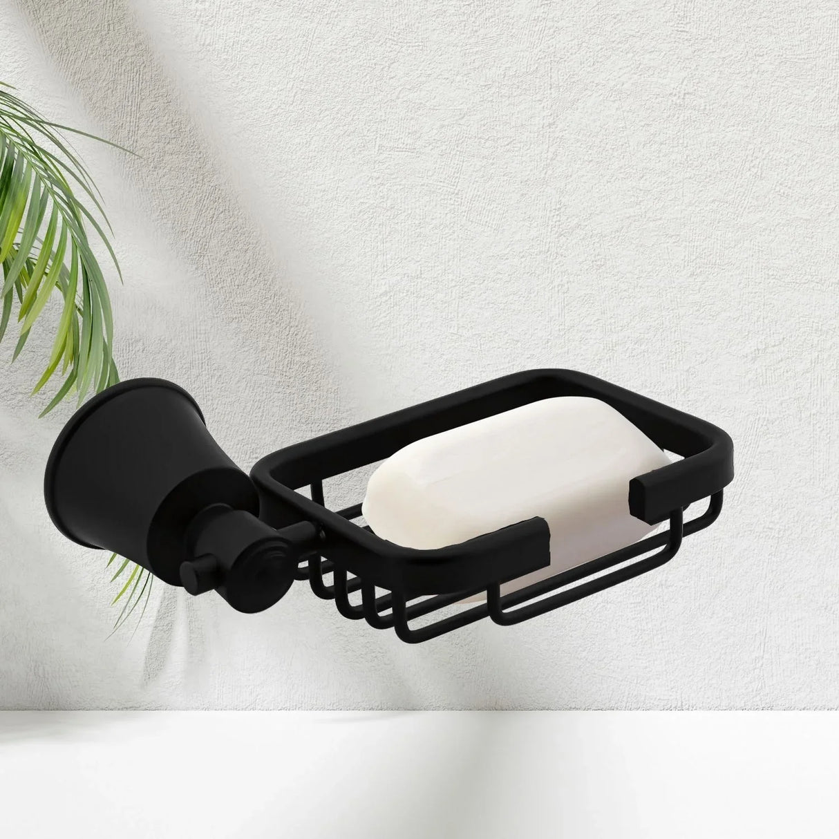 Jabonera Canastilla Negra En Aluminio Modelo L. Turmalina - Con Chazos y Tornillos