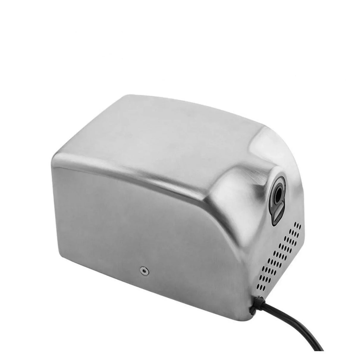 Secador de manos brillante Mini Tornado Plus en acero inoxidable satinado automático infrarrojo con sonido y velocidad ajustable.