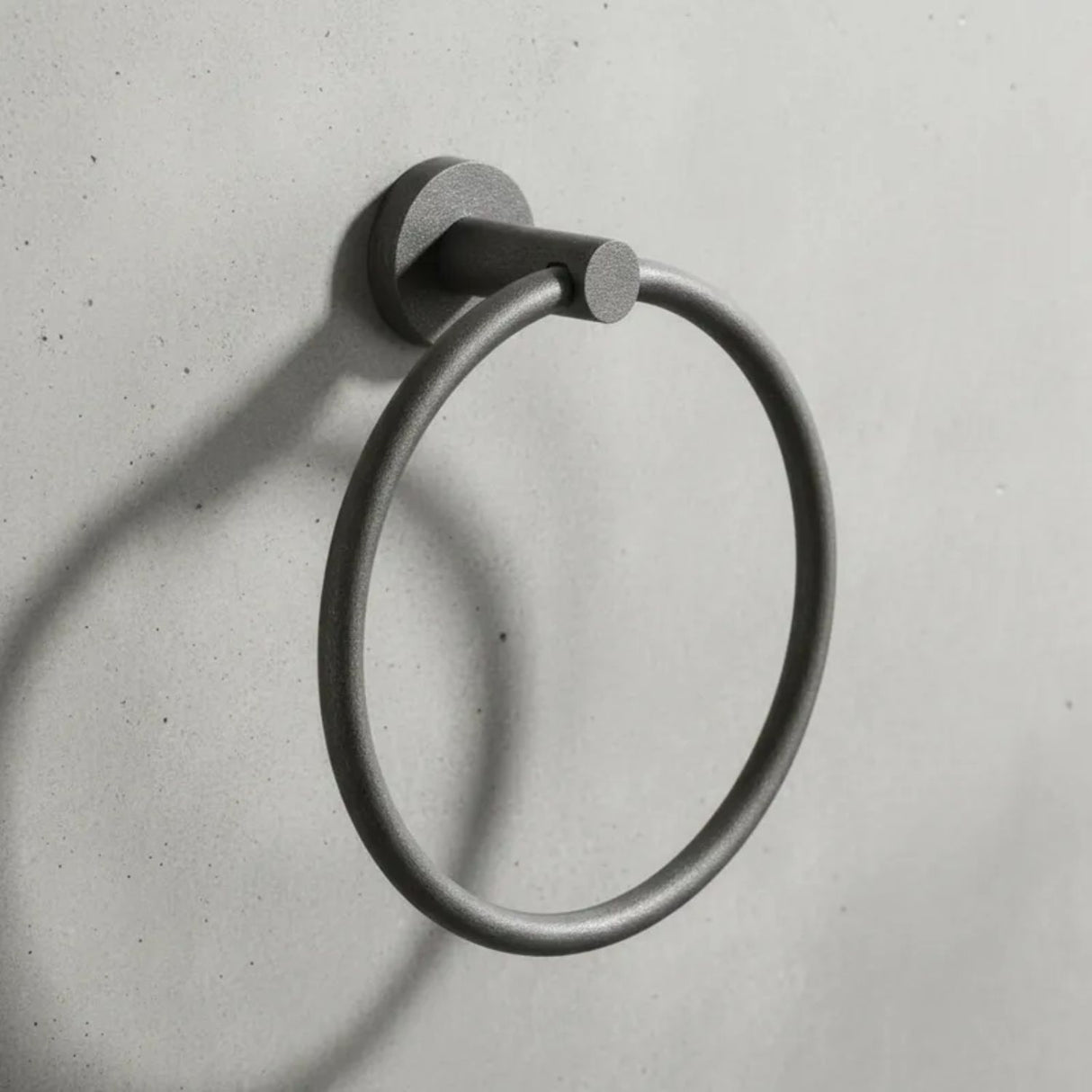 Juego Accesorios Baño Singolo X 6 Gris Concreto Diseño Moderno