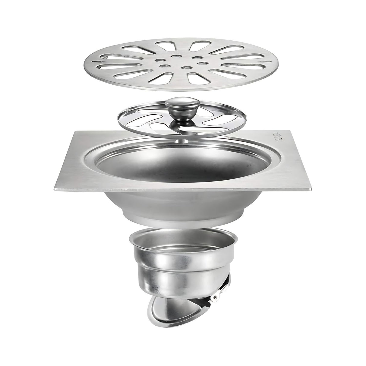 Rejilla Piso 10x10cm Acero Inoxidable