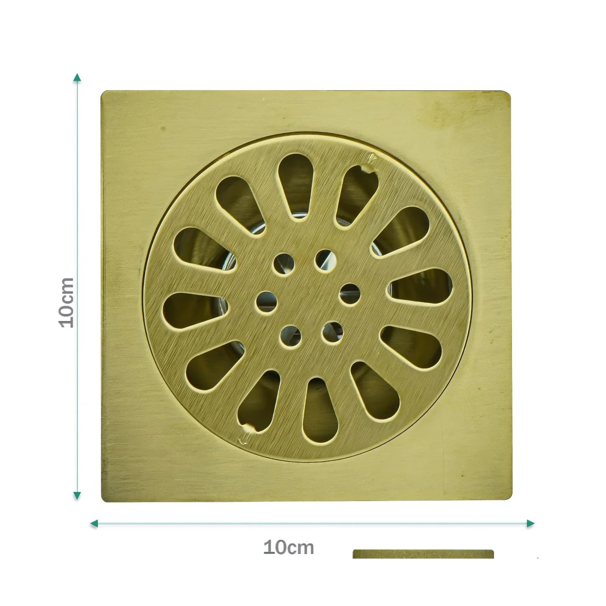 Rejilla de Piso en Acero Sol Golden 10*10 CM