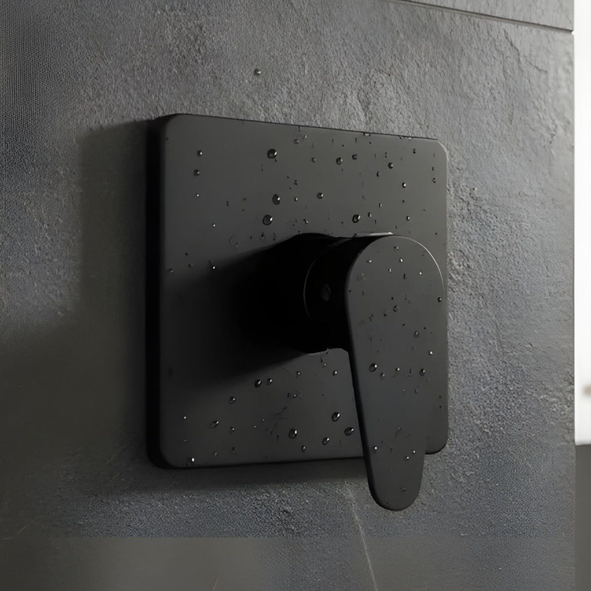 Mezclador Ducha Monocontrol Posto Negro Mate Cuerpo Latón