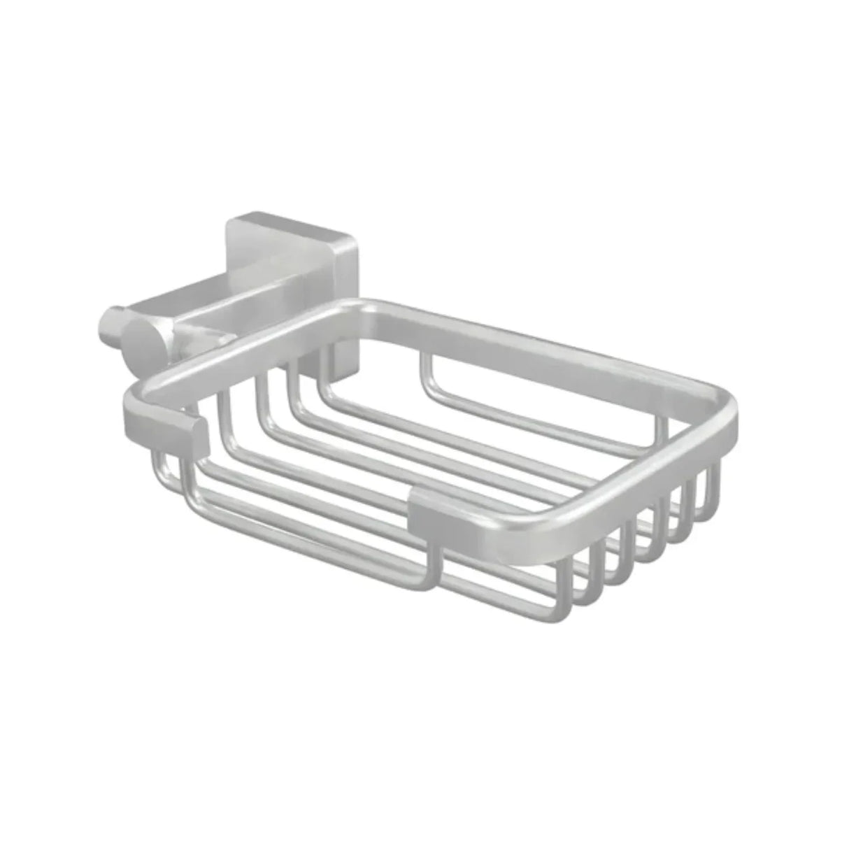 Jabonera Cuadrada de Aluminio Cromado