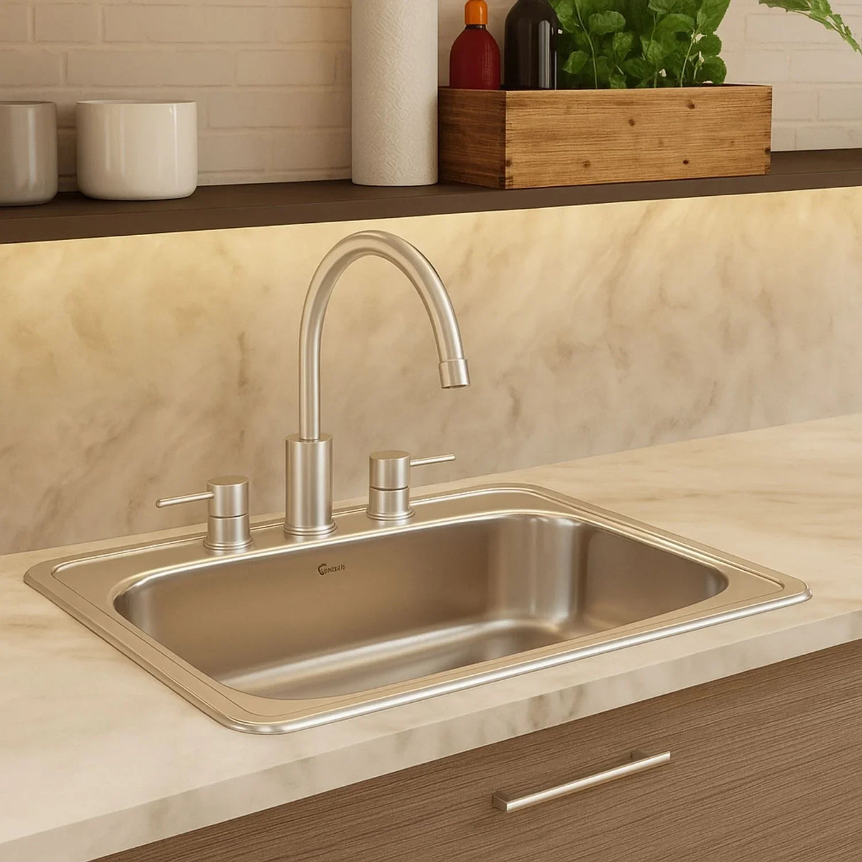 Lavaplatos para Griferia Sobre Poner Acero Inoxidable 62*48 3 huecos