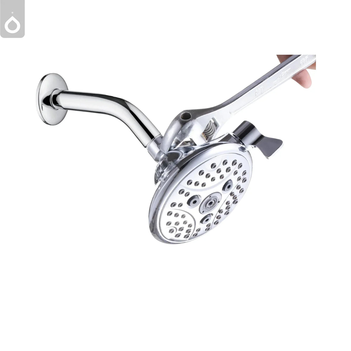 Tubo Regadera Curvo 15.5x7 Cm Cromado