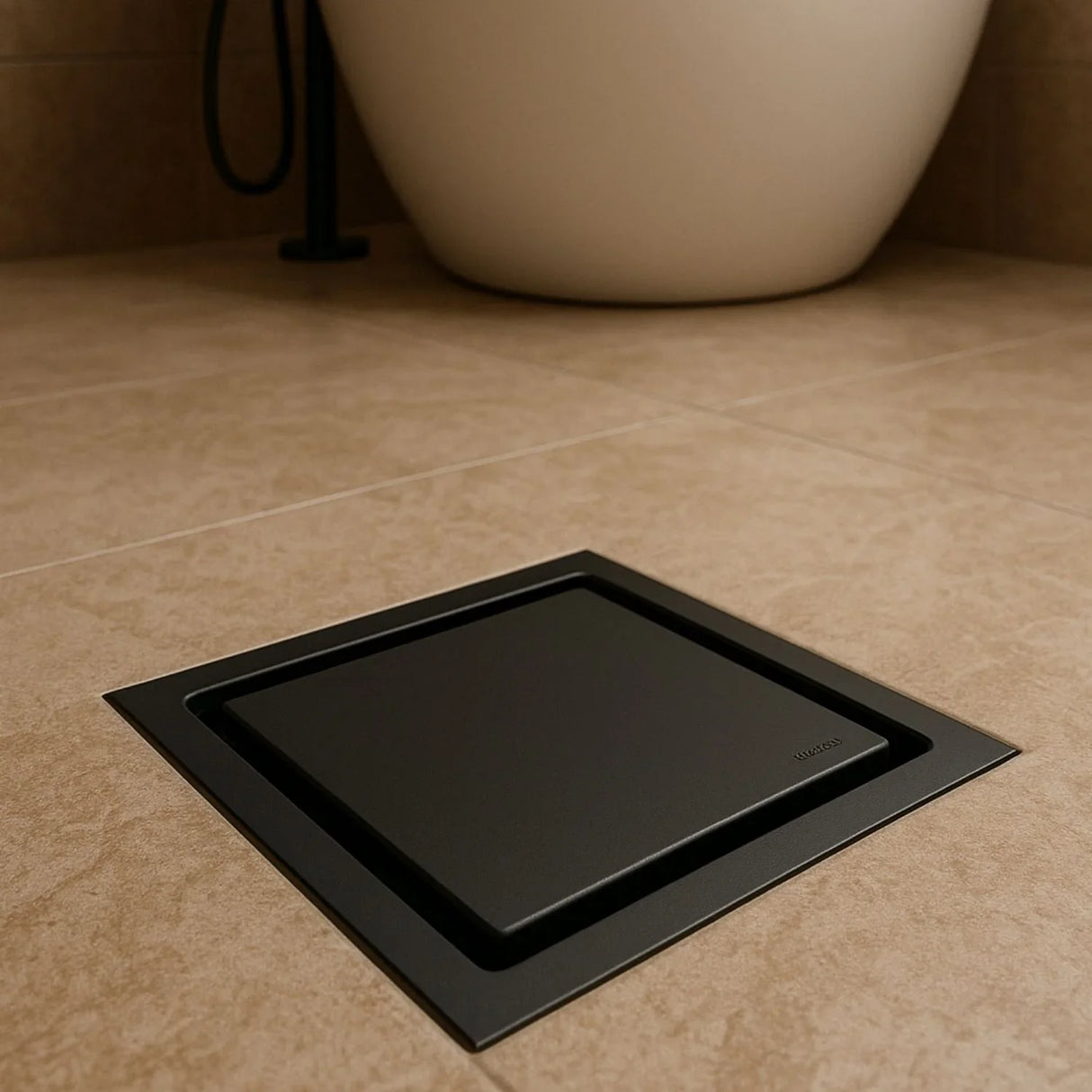 Rejilla Piso Invisible Acero Negro Mate 10X10