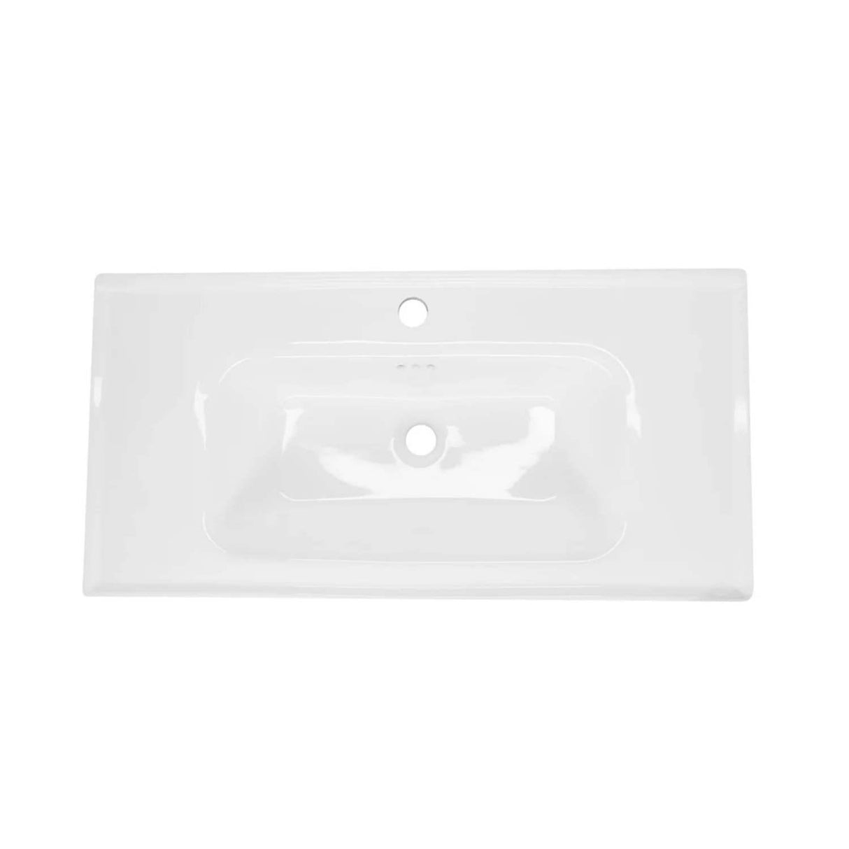 Placa Lavamanos Cerámica Blanca Brillante Vintage 50x40