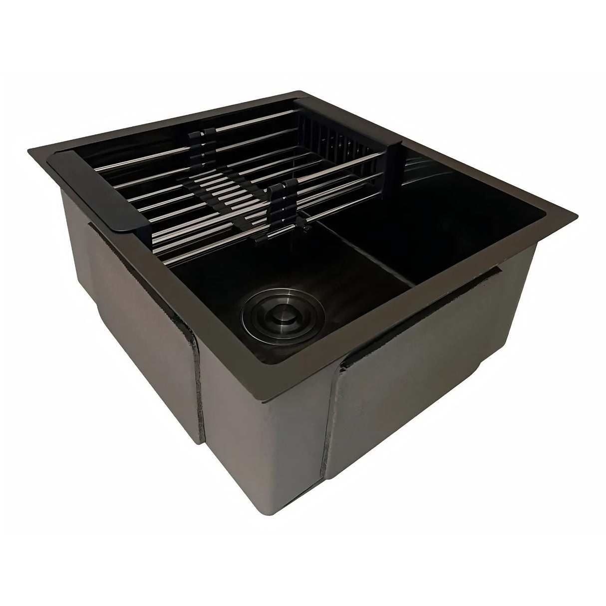 Lavaplatos Negro Acero 304 51 x 45 x 21 cm | Diseño Moderno y Alta Resistencia