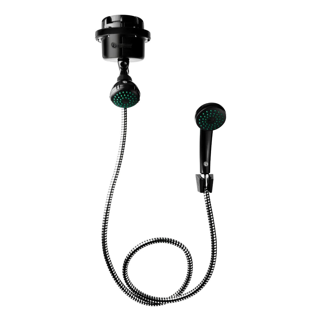 Ducha Eléctrica Dirigible Fusion Negra 110V | Diseño Moderno con Control de Temperatura