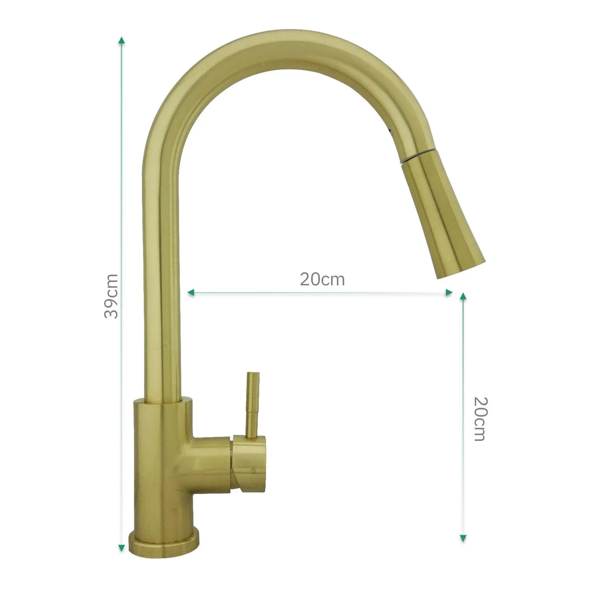 Griferías Monocontrol Extraíbles Pull Out Lima Brushed Gold