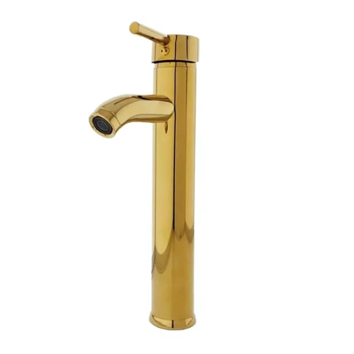 Grifería Dorada Monocontrol para Lavamanos - Dorada, 30cm Alto, Agua Fría/Caliente