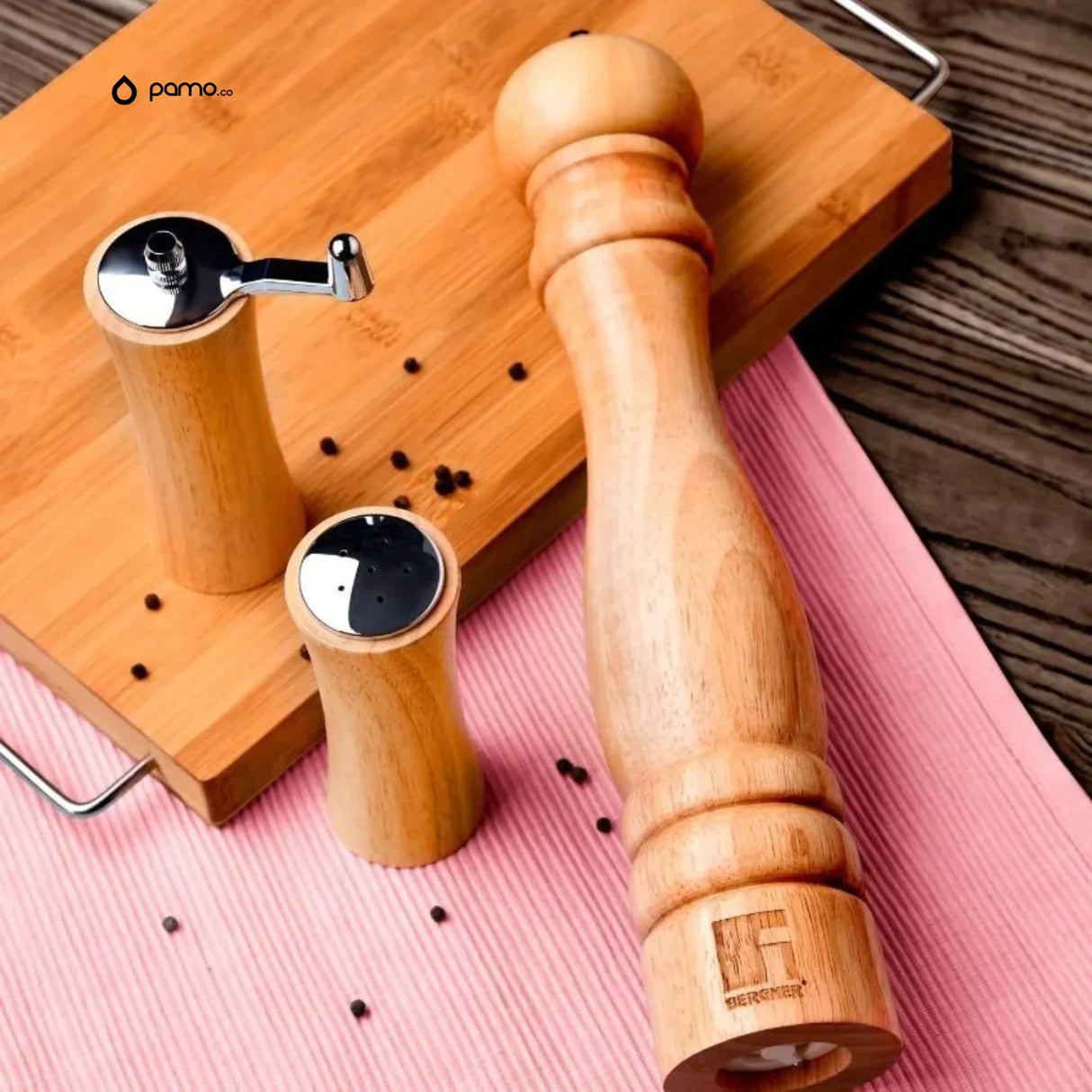 Pimentero de Madera Triturador 25 cm