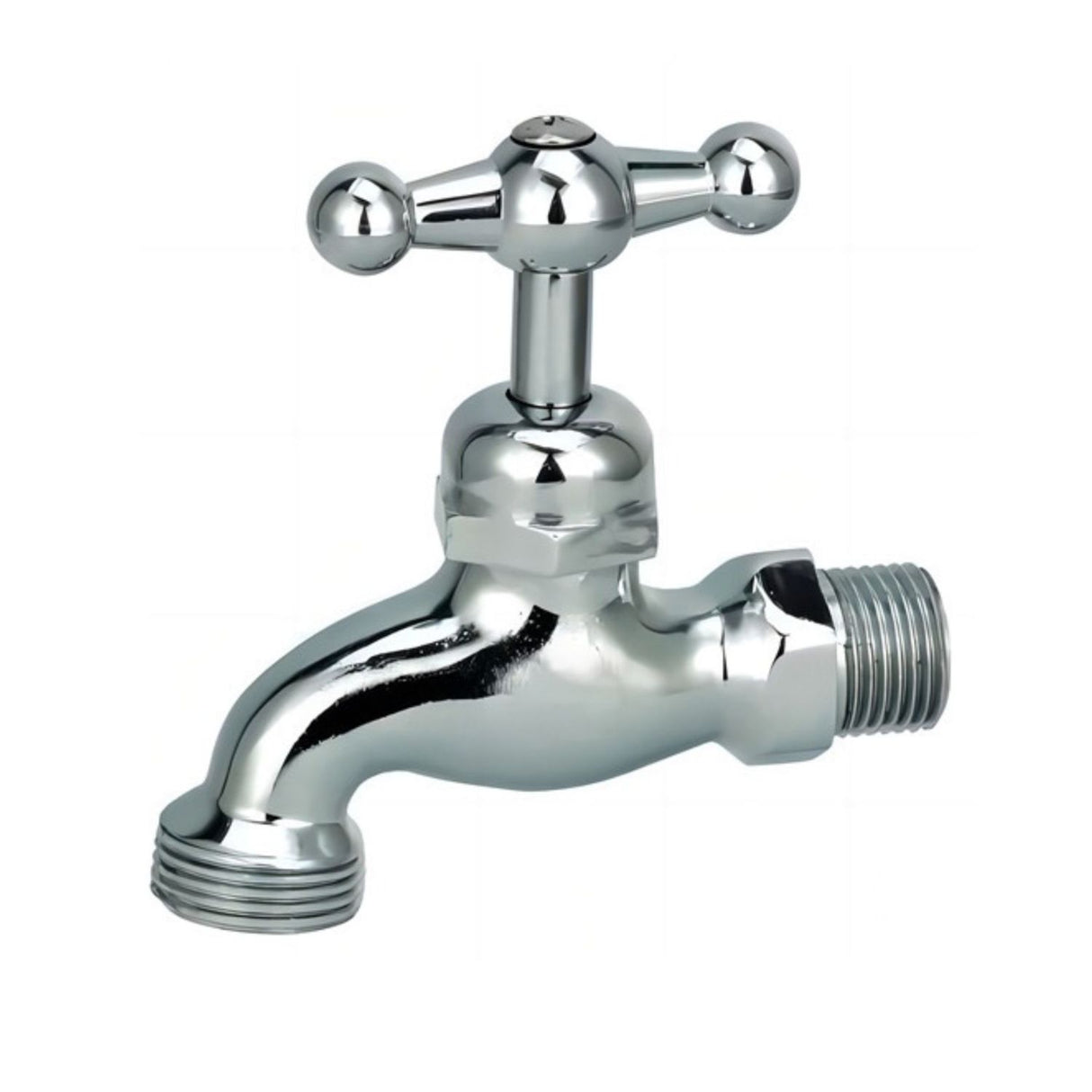 Llave Terminal Cromada 1/2” – Grifo Metálico Resistente para Uso Doméstico y Exterior