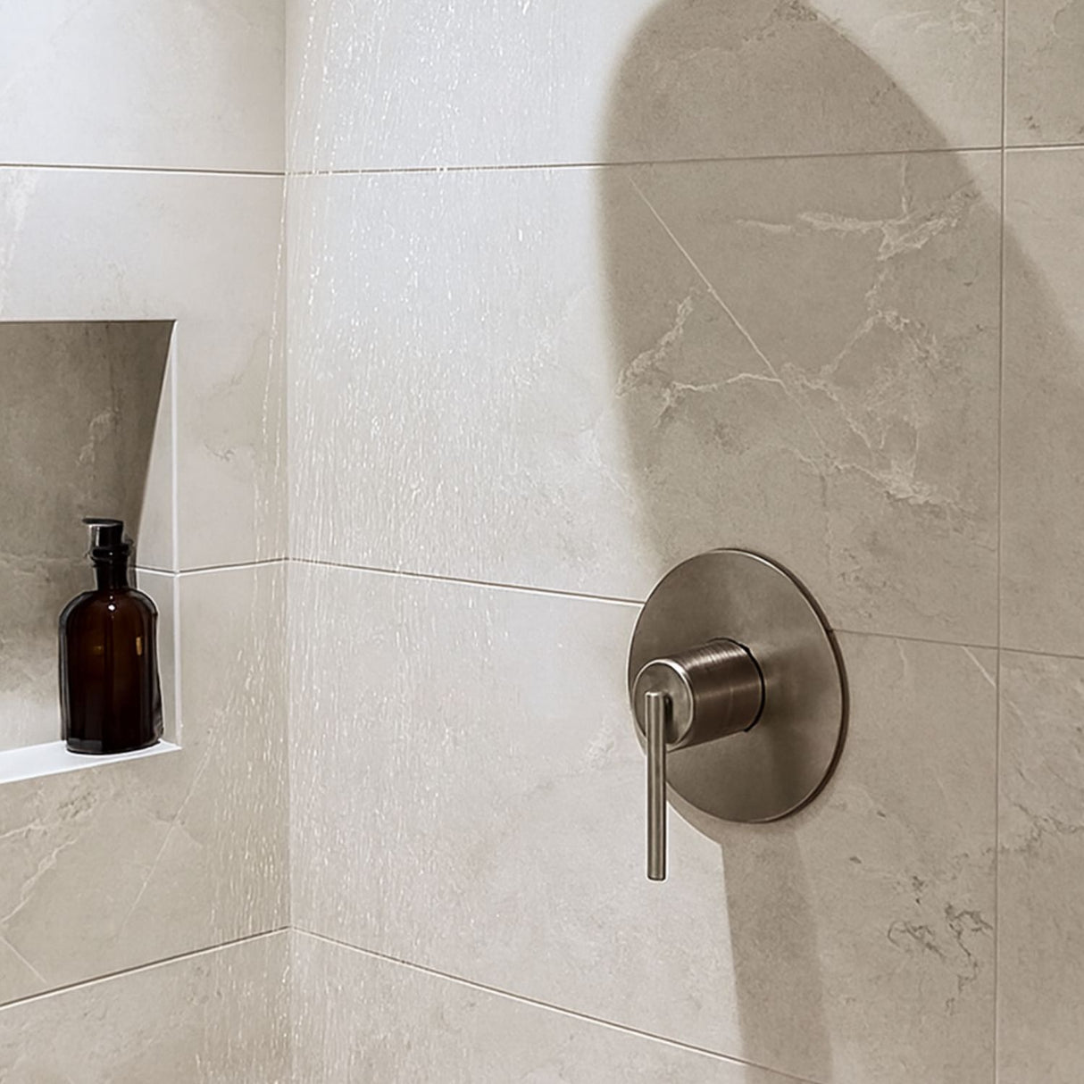 Griferia Ducha Monocontrol Sottile Gris Concreto Baño