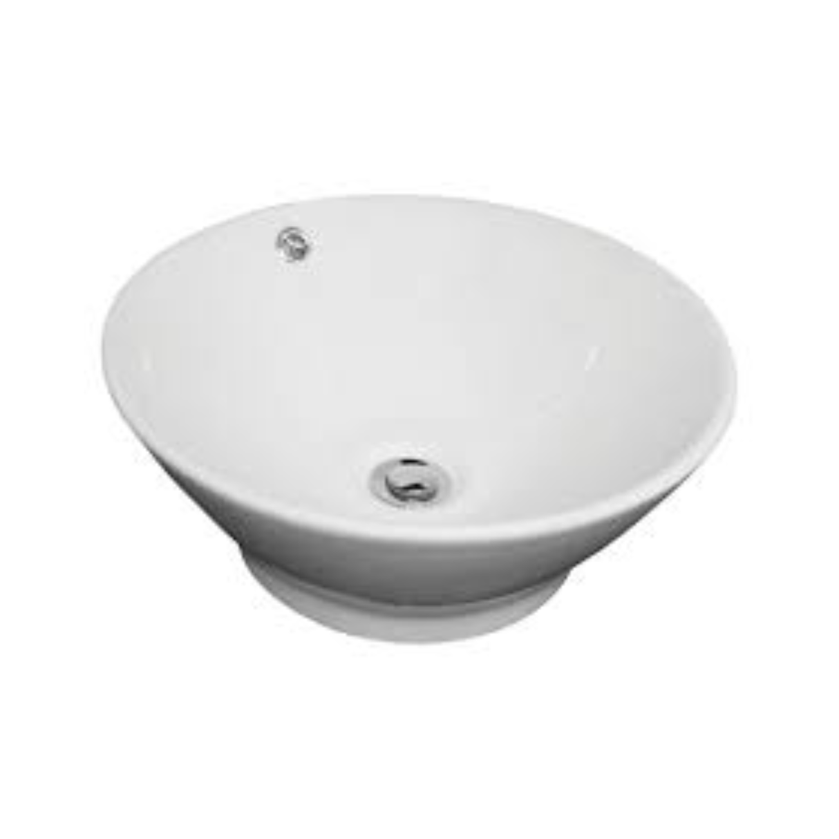 Lavamanos de sobreponer en porcelana blanca de 42,5 × 42,5 × 18 cm, detalle del producto