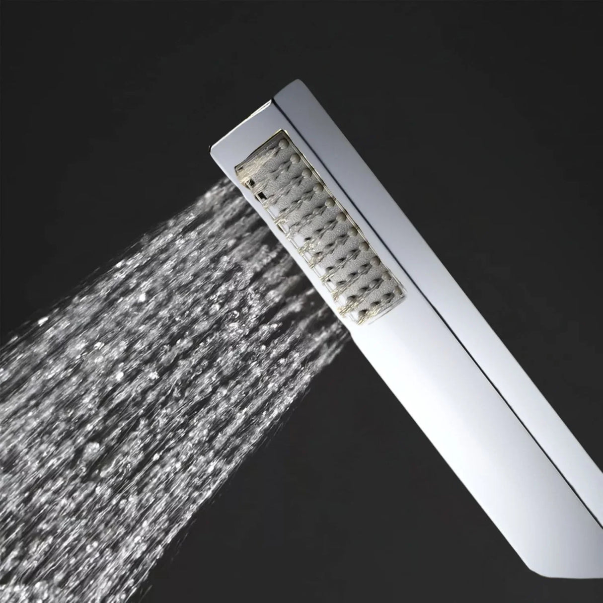 Mango Teleducha Slim Alargada Cromada en Acero Inoxidable (SUS304), Entrada de ½”, Chorro Tipo Lluvia