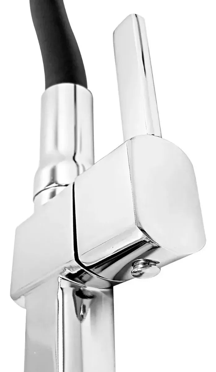 Grifería Llave De Mesón Agua Fria Flexible Negro Negro Mate