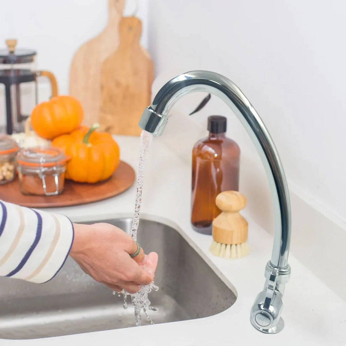 Set Lavaplatos Acero 60x40 + Griferia Sencilla + Sifon y Canastilla