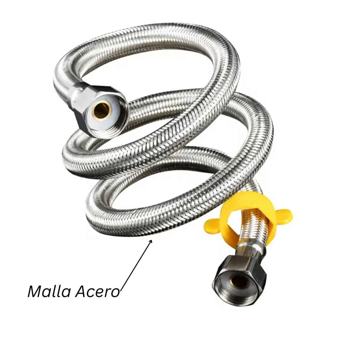 Acople Flexométrico 1/2"x1/2" Acero Inoxidable 1 Metro
