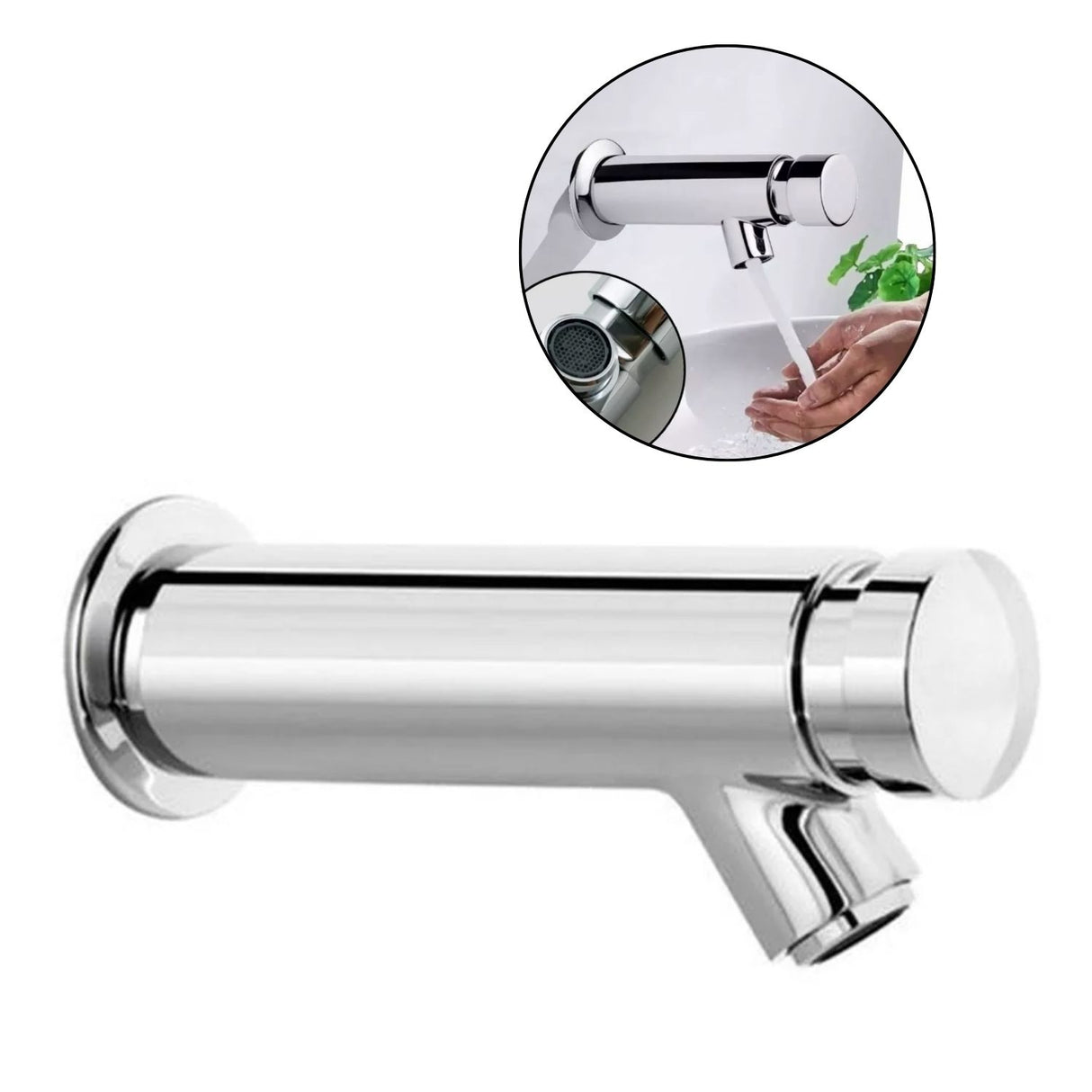 Grifería Llave Push Pared Institucional De Alto Tráfico