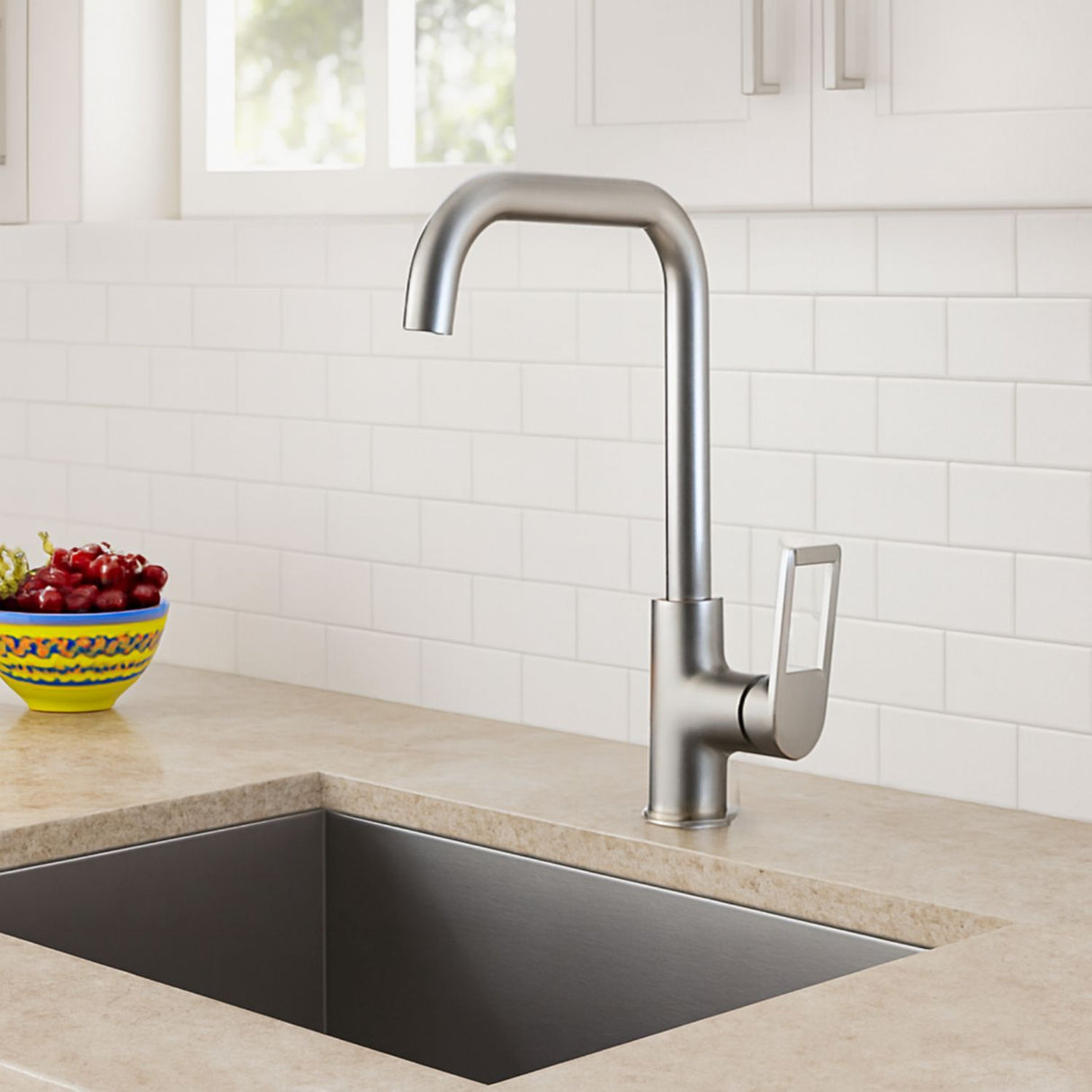 Llave Lavaplatos Monocontrol Spacco Niquel Texturizado