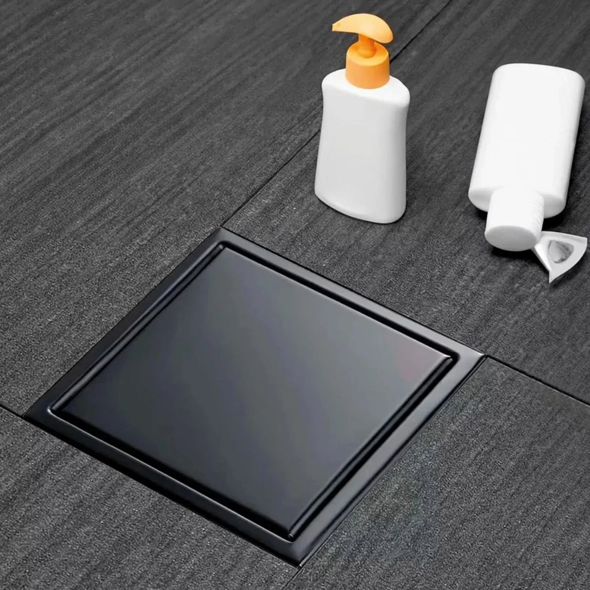 Rejilla Piso Invisible Acero Negro Mate 10X10