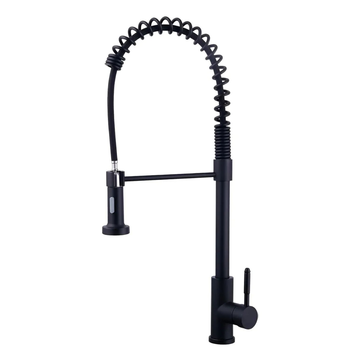 Grifería Lavaplatos Cisne Industrial Negra Extraíble | Monocontrol Flexible para Cocina