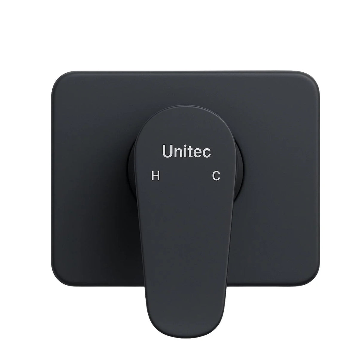 Griferia Ducha Monocontrol Negra Mate Metálica Cuadrada