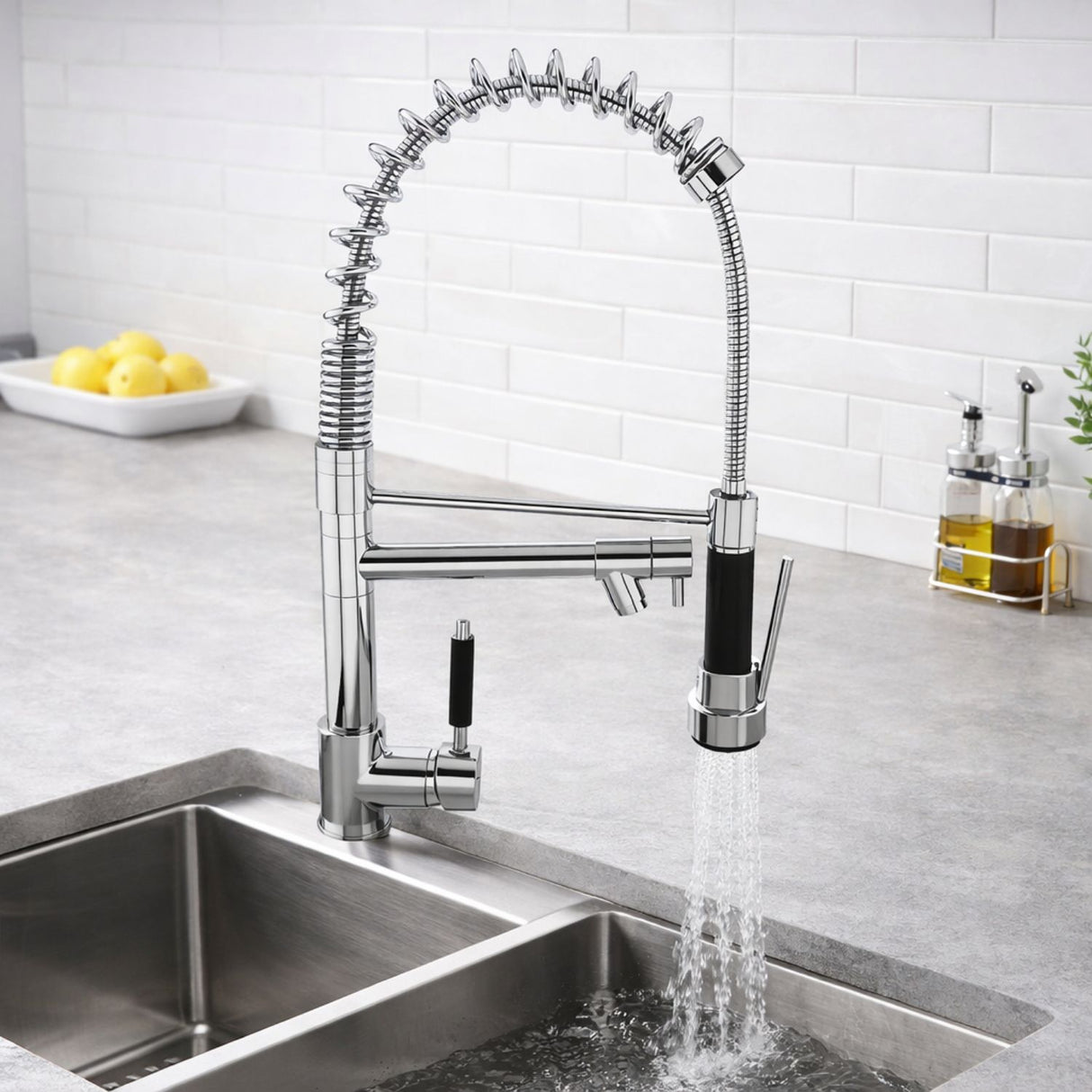 Grifería Monocontrol Espiral Gourmet Doble Salida