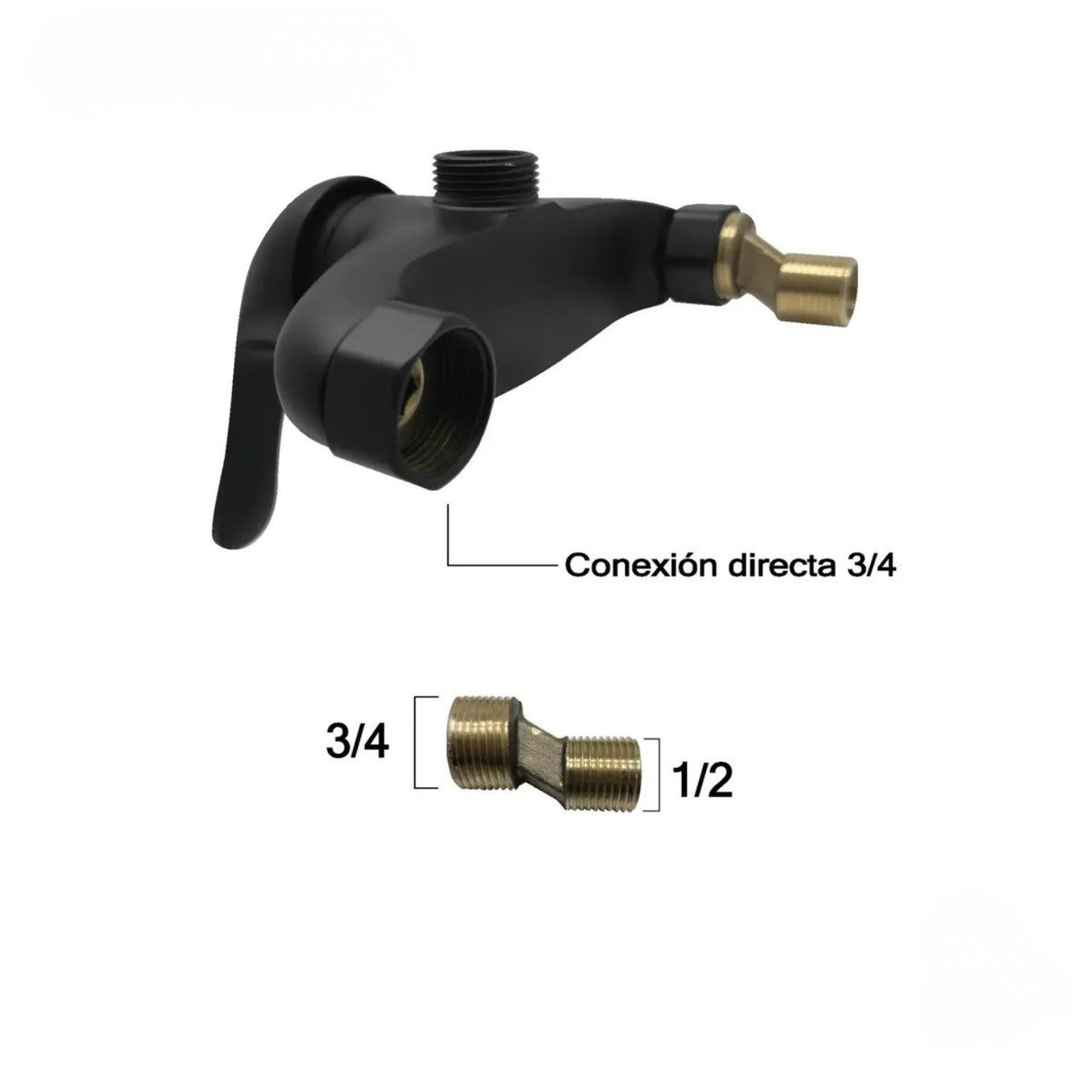 Columna de Ducha Notte Negra 114 cm con Monomando y Teleducha de 5 Funciones