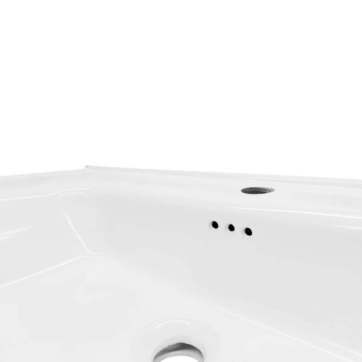 Placa Lavamanos Cerámica Blanca Brillante Vintage 50x40