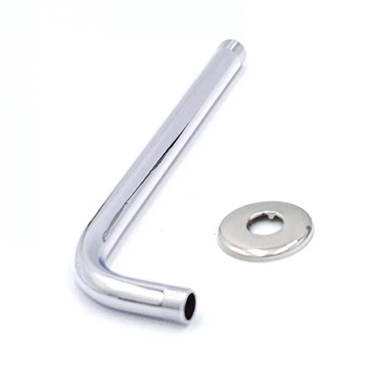 Regadera Cuadrada 20 Cms Cromada con Tubo