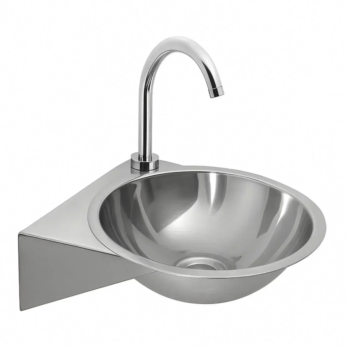 Set Lavamanos Acero Inoxidable 40x42cm + Kit Pedal + Desague