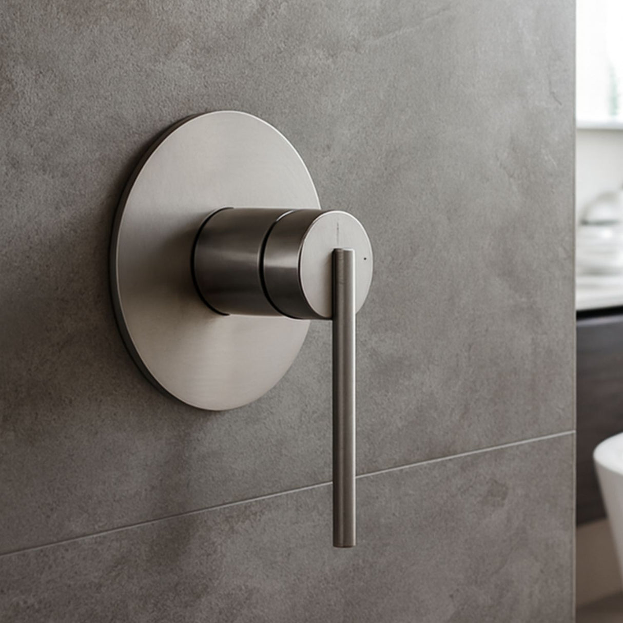 Griferia Ducha Monocontrol Sottile Gris Concreto Baño