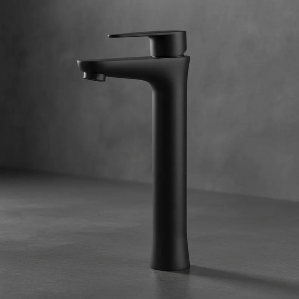 Lavamanos Monocontrol Alto Posto Negro Mate Diseño Moderno