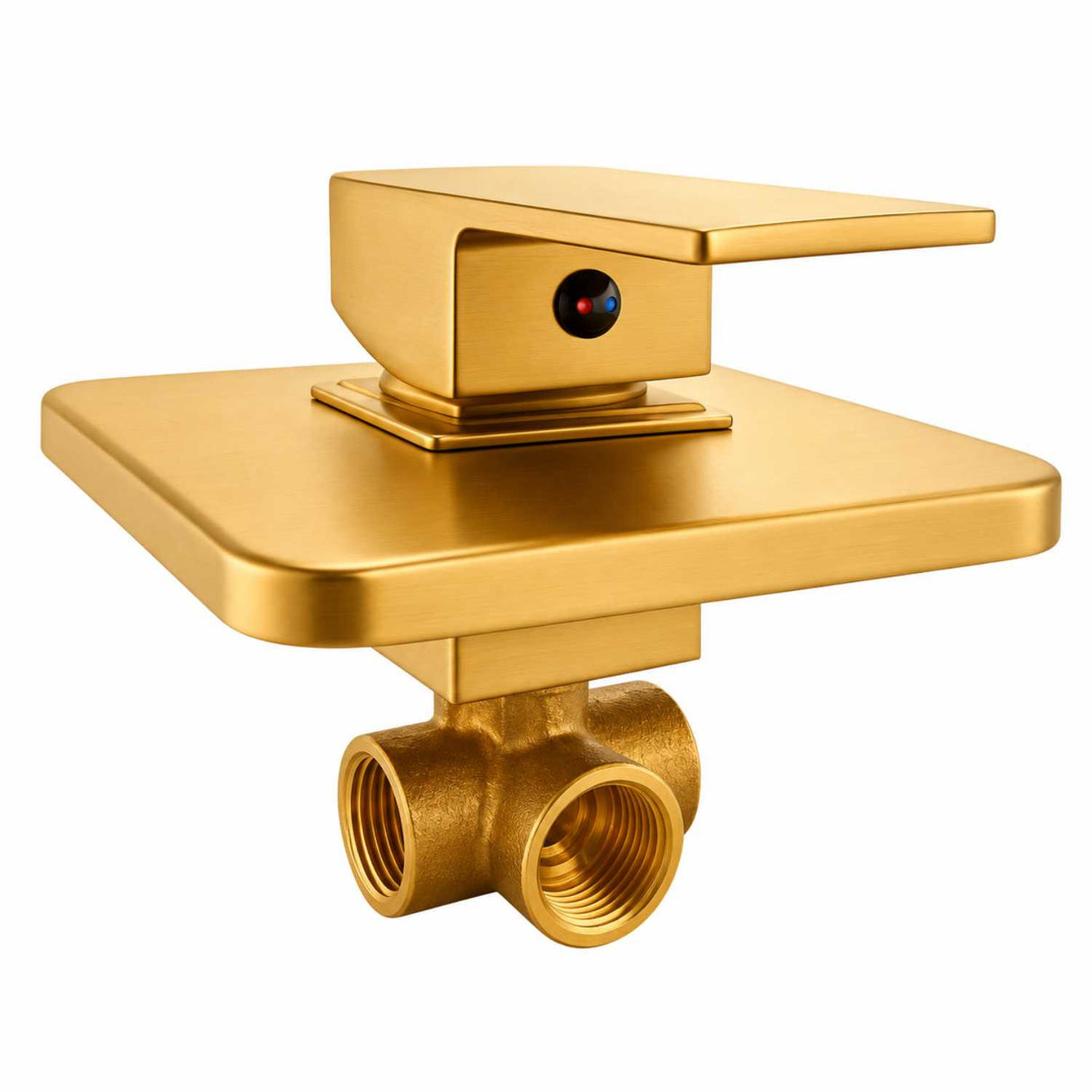 Monocontrol Ducha Cuadrado Oro 12 cm Empotrado para Baño