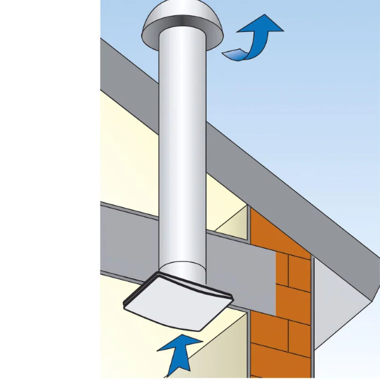 Extractor Axial Elegance - 20x20cm - 6" / Caudal 315 M³