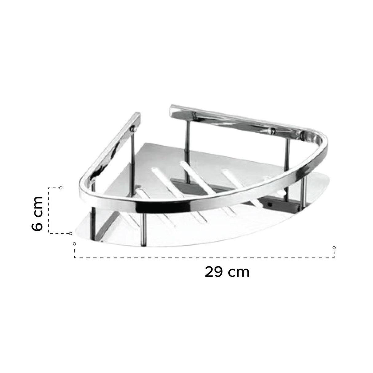 Repisa Jabonera Sencilla para Baño – Organizador de Ducha en Acero Inoxidable Resistente