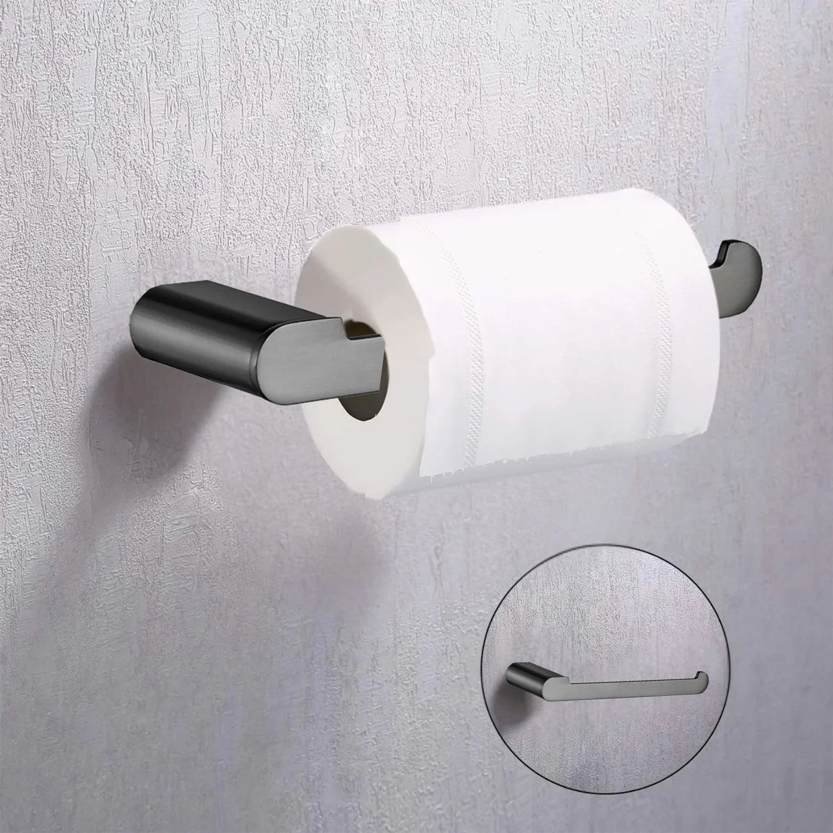 Porta Rollo Lujo Gris Níquel Antihuellas Kassel