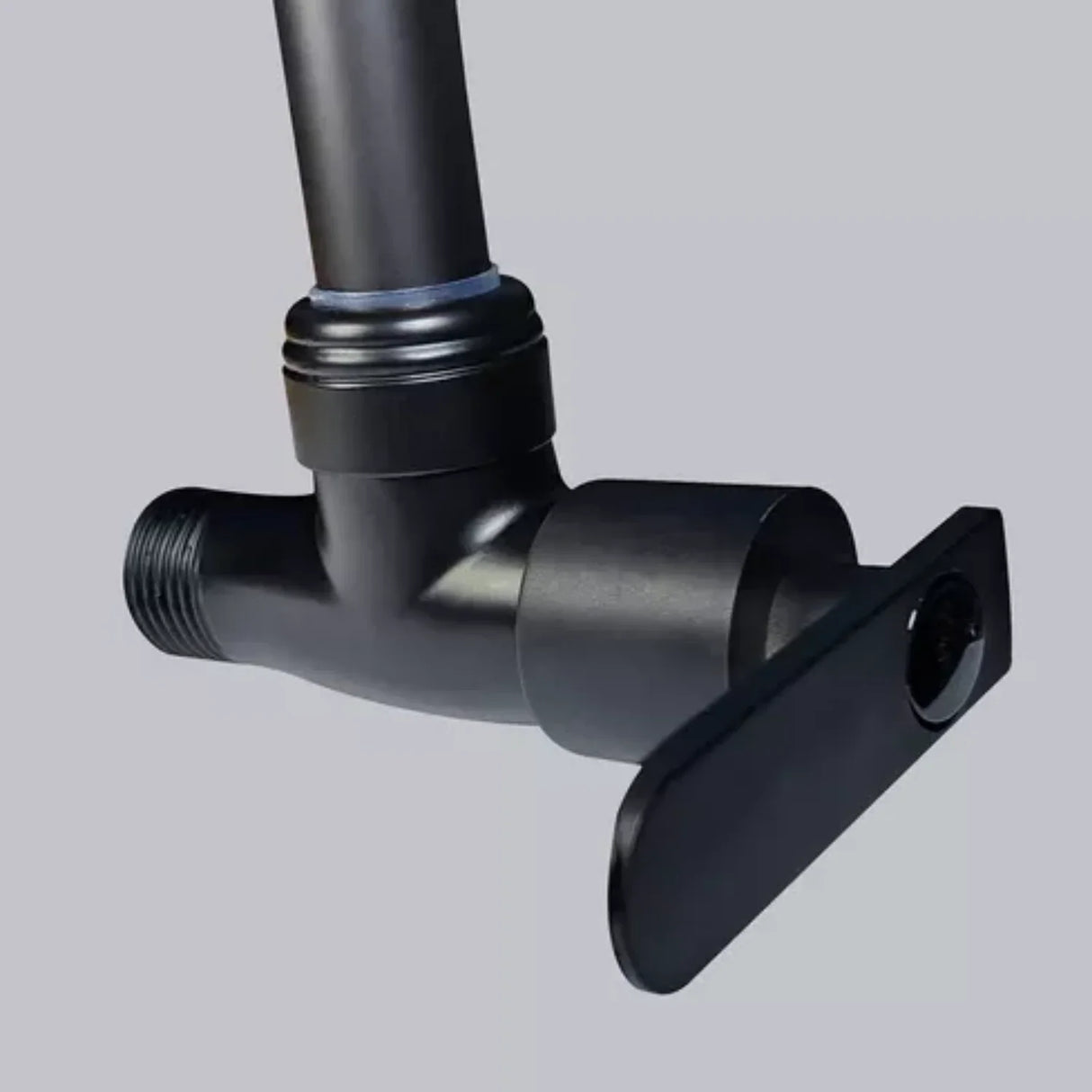 Grifería De Pared Para Lavaplatos Negra Agua Fría