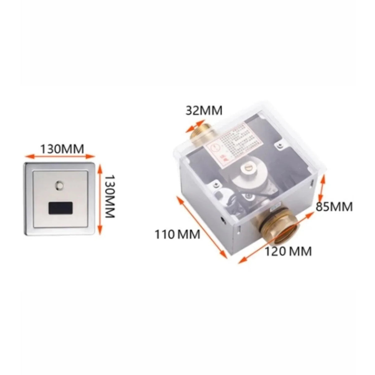 Grifo Automático Manos Libres De Pared Para Sanitario