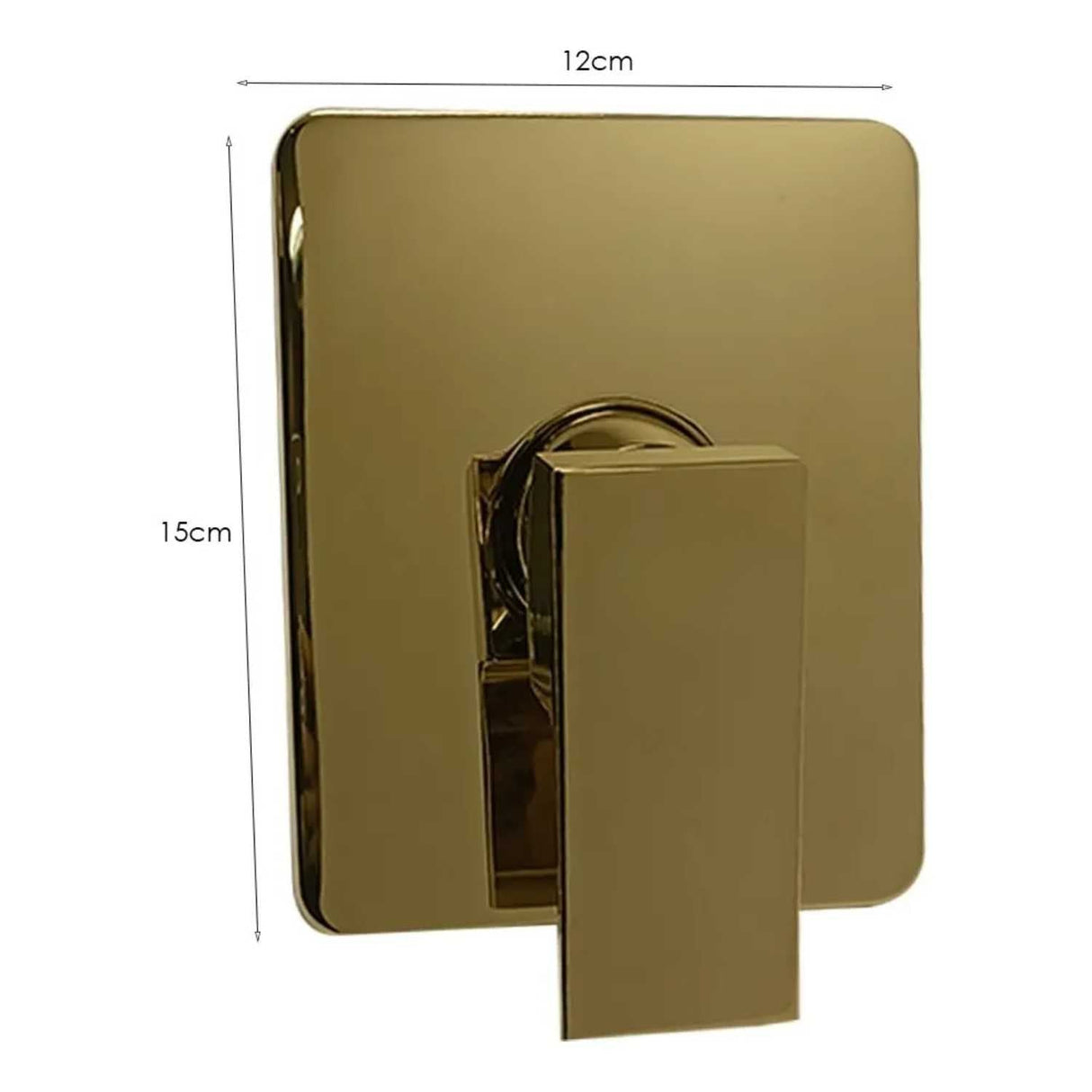 Brazo de ducha oro brillante de 40 cm para instalación a pared