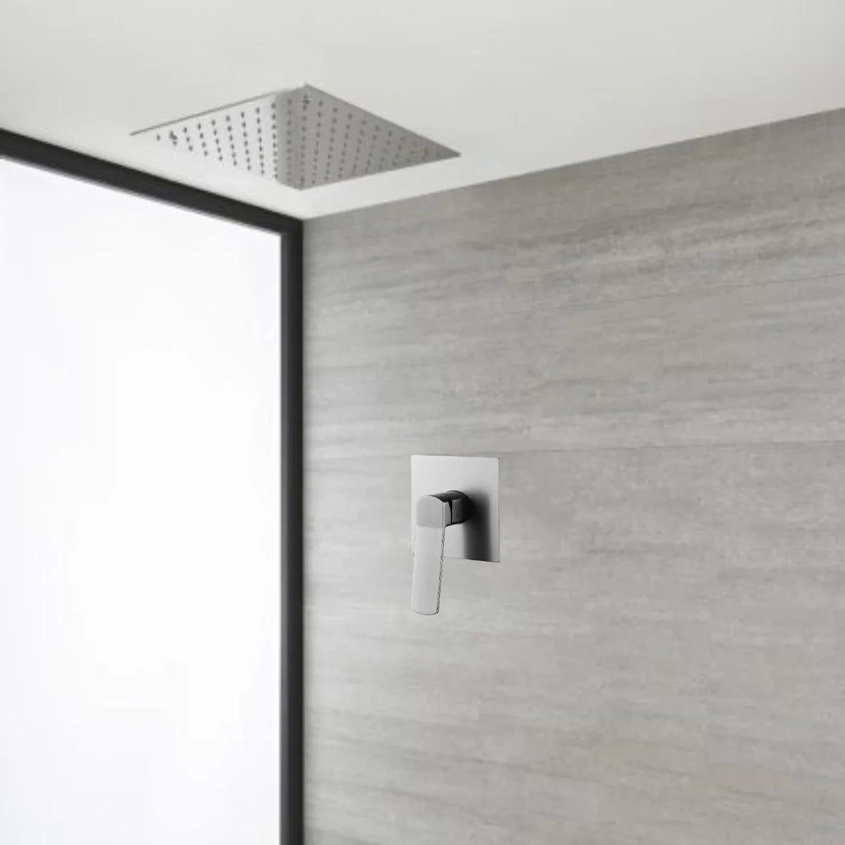 Grifería Ducha Monocontrol Gris Níquel Antihuellas Kassel